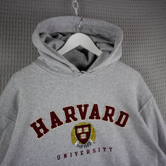 Champion Harvard University Gray Hoodie Mens Large - Picture 3 of 8
